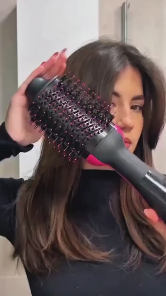 One Step Hot Air Brush | 3-in-1 Dryer, Straightener & Volumizer for Effortless Styling