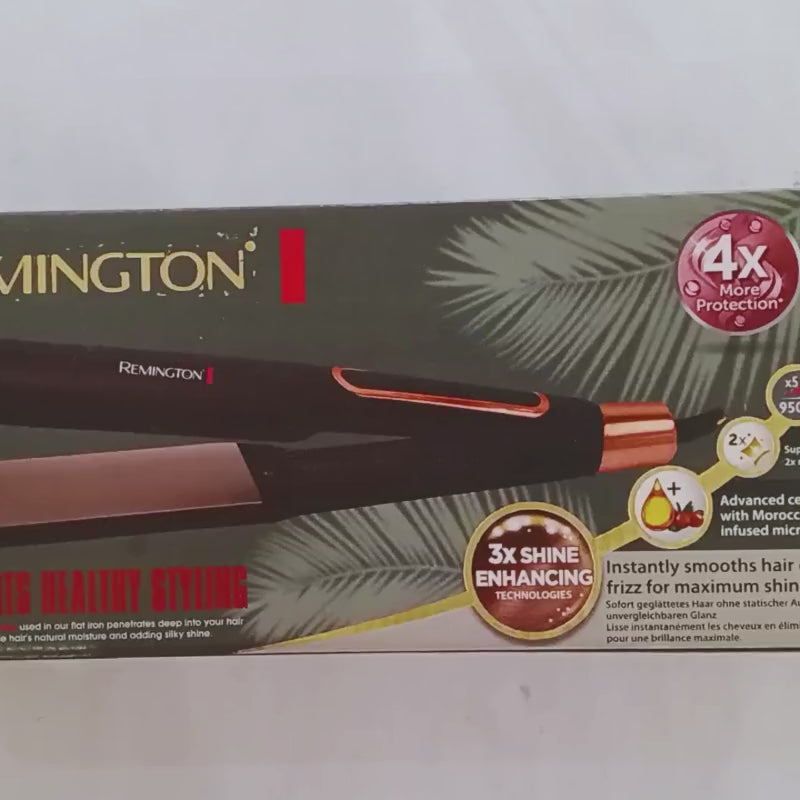 Remington Supports Healthy Styling Hair Straightener | Model FR-2115 | Infrared Technology Ceramic Plates Flat Iron